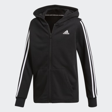 Youth 8-16 Years Essentials Black Must Haves 3-Stripes Jacket