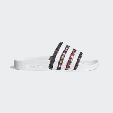 adidas sandals red and black