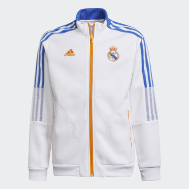 Boys Football White Real Madrid Tiro Anthem Jacket