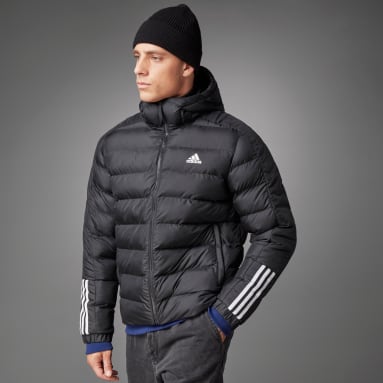 Men City Outdoor Black Itavic 3-Stripes Midweight Hooded Jacket
