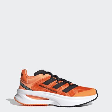 orange running shoes