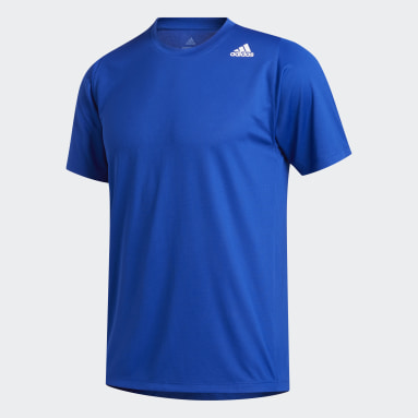 Mænd Fitness Og Træning Blå FreeLift Sport Fitted 3-Stripes T-shirt