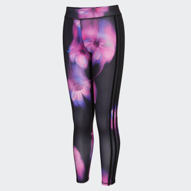 Youth Training Purple AOP FLORAL TIGHT