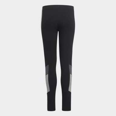 Youth 8-16 Years Sportswear Black Colorblock Tights