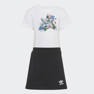 Meisjes Originals Wit HER Studio London Animal Flower Print Skort en T-shirt Set