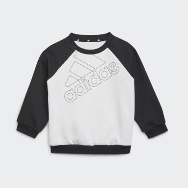 Kinderen Sportswear Wit adidas Essentials Logo Sweatshirt en Broek (Uniseks)