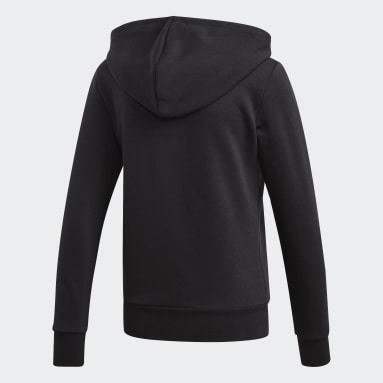Veste à capuche Essentials Linear Fleece Noir Femmes Sportswear