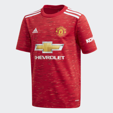 Boys Football Red Manchester United 20/21 Home Jersey