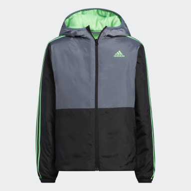 Youth Training Green Colorblock Insulated Jacket