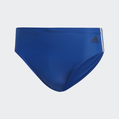 Heren Zwemmen Blauw Fitness 3-Stripes Zwembroek