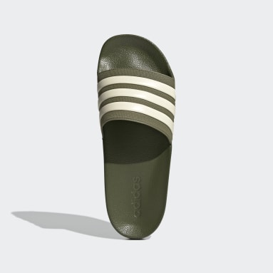 Adidas slides mens green clearance