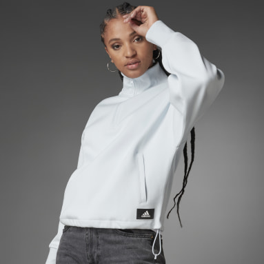 adidas Sportswear Future Icons Quarter-Zip Sweatshirt Niebieski