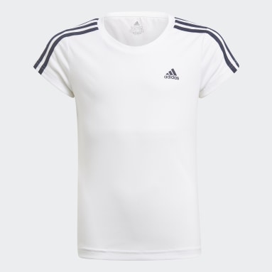 Camiseta Designed 2 Move 3-Stripes Branco Meninas Sportswear