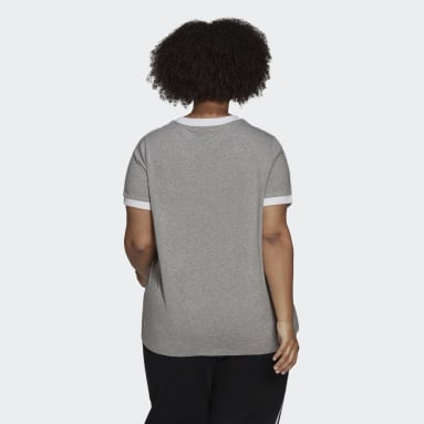 T-shirt 3-Stripes Adicolor Classics (Plus Size) Cinzento Mulher Originals