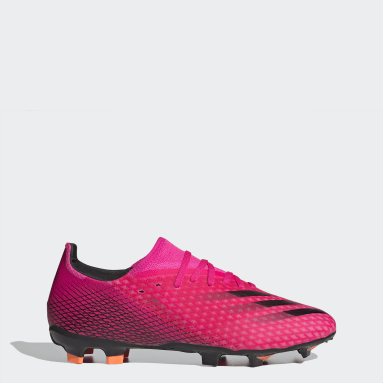 Men Football Pink X Ghosted.3 Firm Ground Boots
