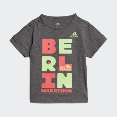 Jongens Hardlopen Grijs Berlin Marathon T-shirt
