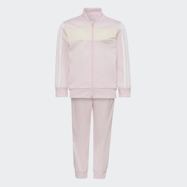 Kids 4-8 Years Sportswear Pink Essentials 3-Stripes Shiny Tracksuit