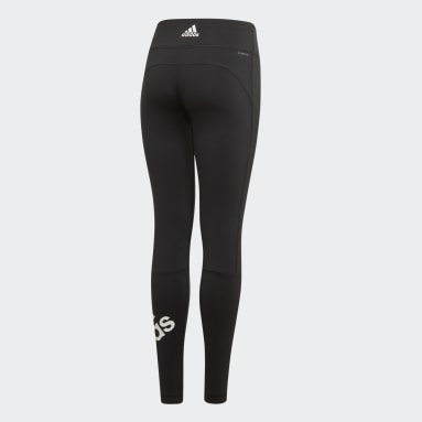 Girls Training Black Believe This Branded Tights