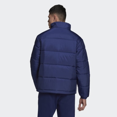 Men's Originals Blue Padded Stand-Up Collar Puffy Jacket