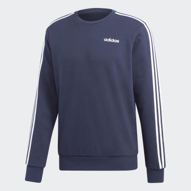 Mænd Sportswear Blå Essentials 3-Stripes trøje