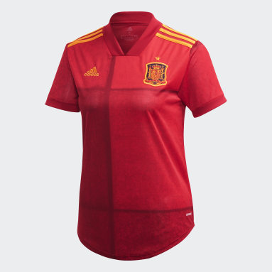 Camisola Principal de Espanha Vermelho Mulher Futebol