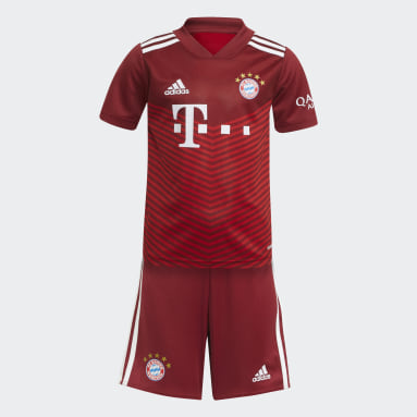 Kinder Fußball FC Bayern München 21/22 Mini-Heimausrüstung Rot