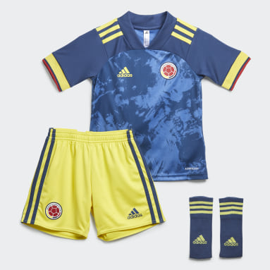 Minikit de visitante Selección Colombia Azul Niño Fútbol