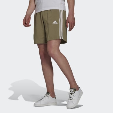 Heren Sportswear Groen Essentials French Terry 3-Stripes Short