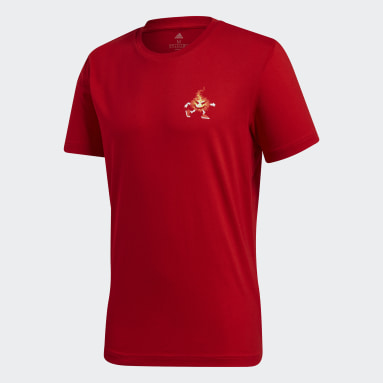 Camiseta 8-Bit Platform Vermelho Homem Sportswear