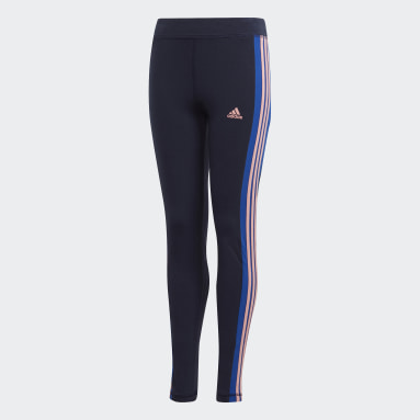 Girls Sportswear Blå 3-Stripes tights