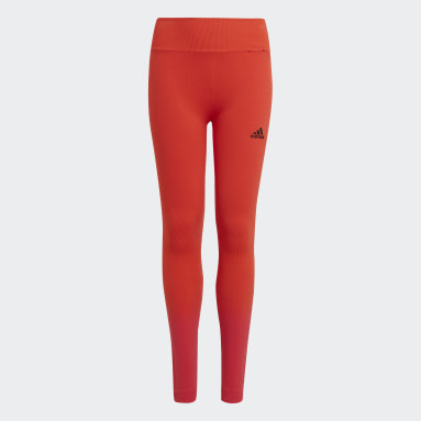 Girls Sportswear Rød Aeroknit AEROREADY Training Seamless Fitted tights