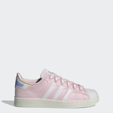 adidas superstar femme blanche et rose