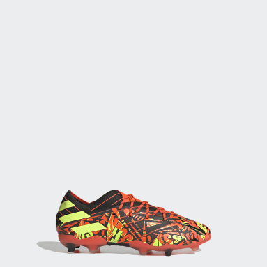 Kids Football Orange Nemeziz Messi.1 Firm Ground Boots