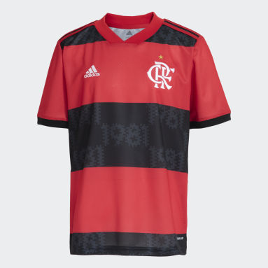 Camisa 1 CR Flamengo 21/22 Vermelho Meninos Futebol