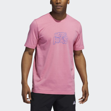 Lil Stripe adidas Hoops Graphic T-skjorte Rosa