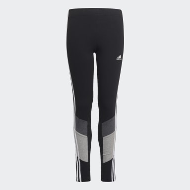 Youth 8-16 Years Sportswear Black Colorblock Tights