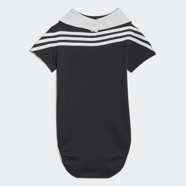 Babygro e Babete 3-Stripes Preto Criança Sportswear