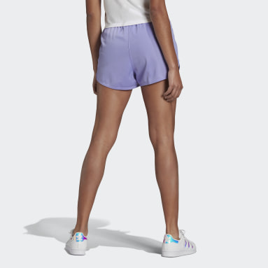 Women Originals Purple Zip-Up Shorts