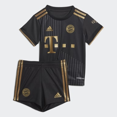 Kids Football Black FC Bayern 21/22 Away Baby Kit