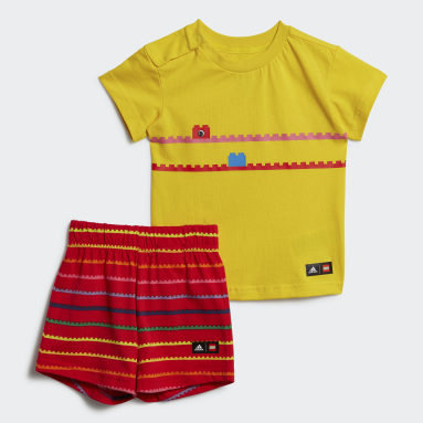 Infant & Toddler Sportswear Yellow adidas x Classic LEGO® Tee and Shorts Set
