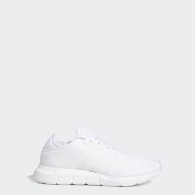 kids white running shoes