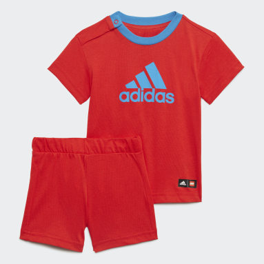Infants Training Red adidas x Classic LEGO® Tee and Shorts Set