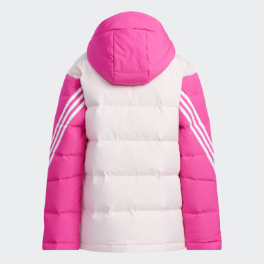 Youth 8-16 Years Sportswear Pink Colorblock Down Jacket