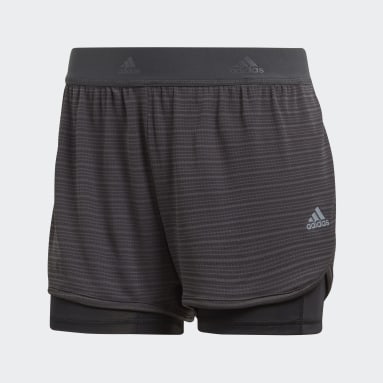 Shorts Dos-en-Uno Chill Gris Mujer Training