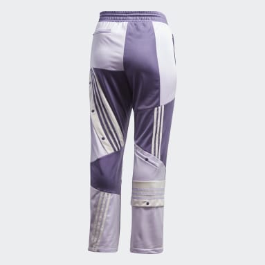 white and purple adidas tracksuit