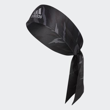 Training Black Alphaskin Print Tie Headband