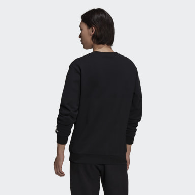 Men's Originals Black Adicolor Shattered Trefoil Crewneck Sweatshirt
