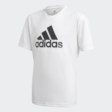 Camiseta adidas Designed To Move Big Logo Branco Meninos Training