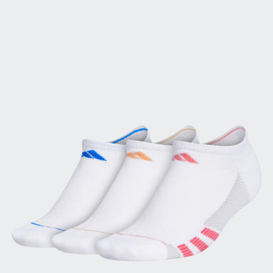 Women's Training White Superlite Stripe No-Show Socks 3 Pairs