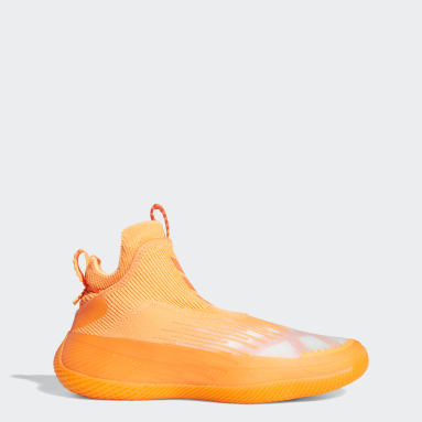 orange and black adidas basketball shoes